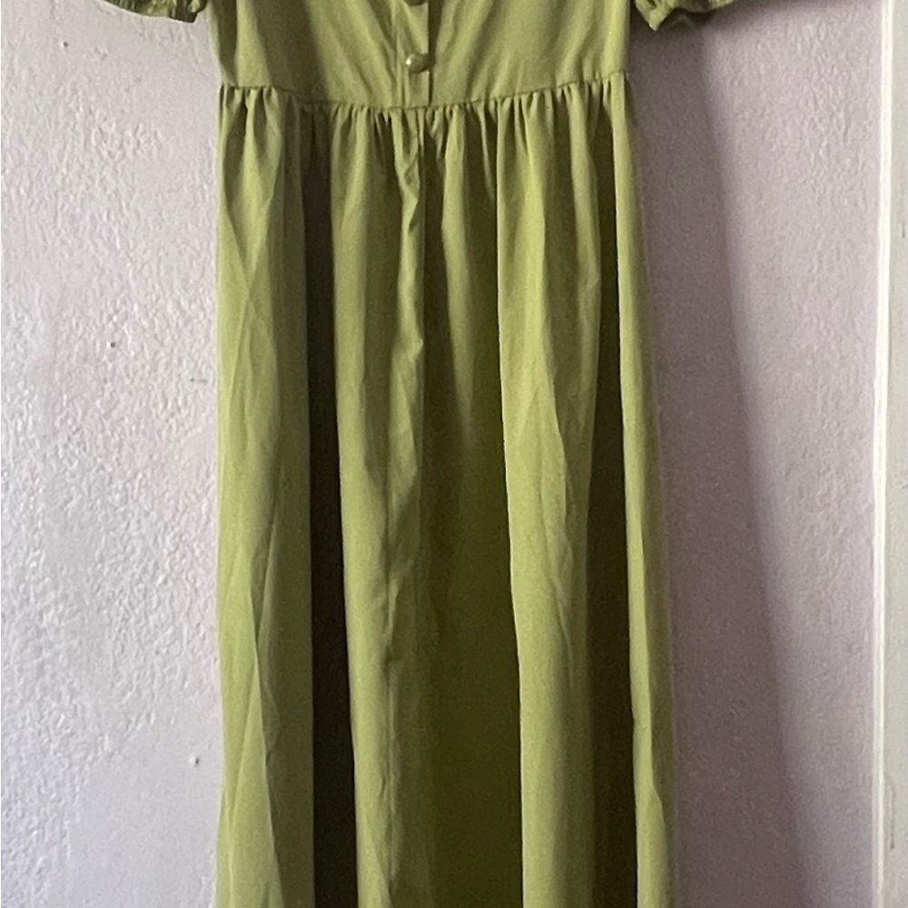 FANCYQUBE Women Green Dress size small